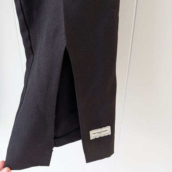 NWT The Giving Movement Black Skinny Split Pleather Textured Pants , size XL - Picture 3 of 11